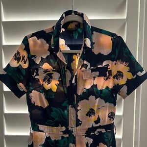 Banana Republic Floral Maxi Dress - Black and Pink